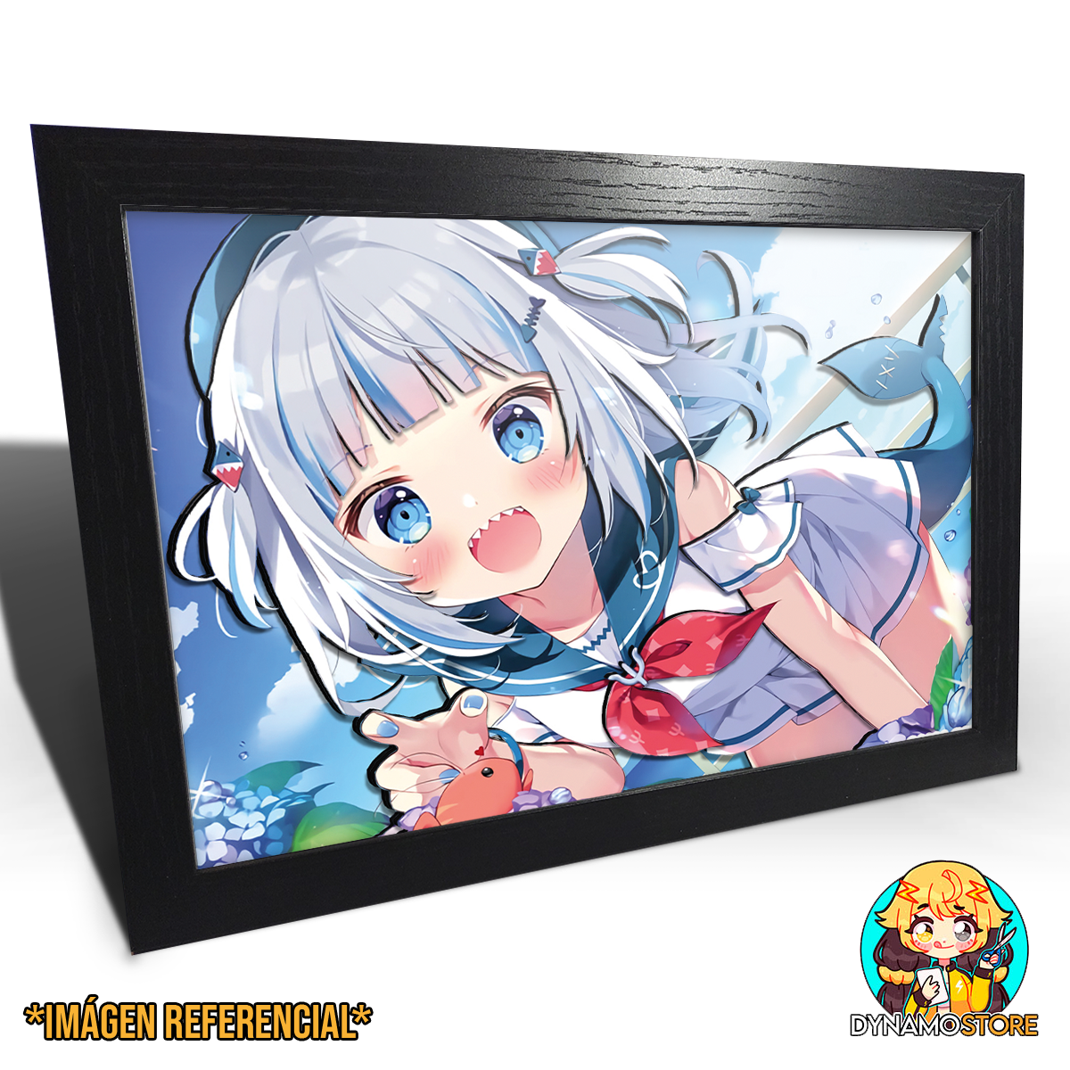 Hololive Gawr Gura Seifuku - Cuadro 3D