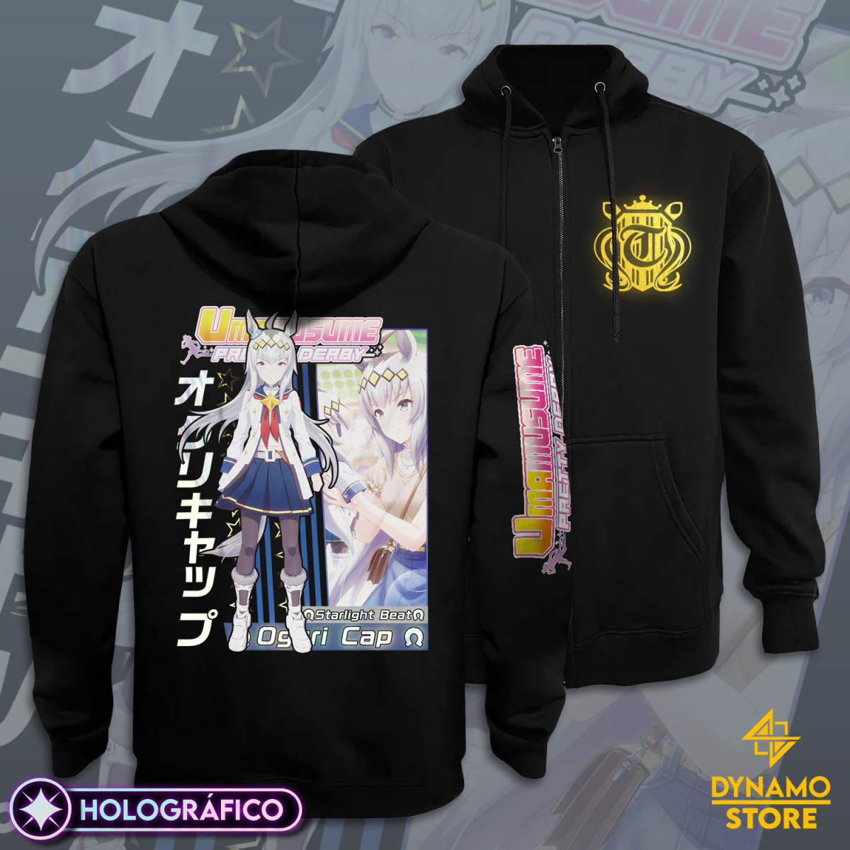 Oguri Cap- Umamusume Pretty Derby - Poleron Holográfica