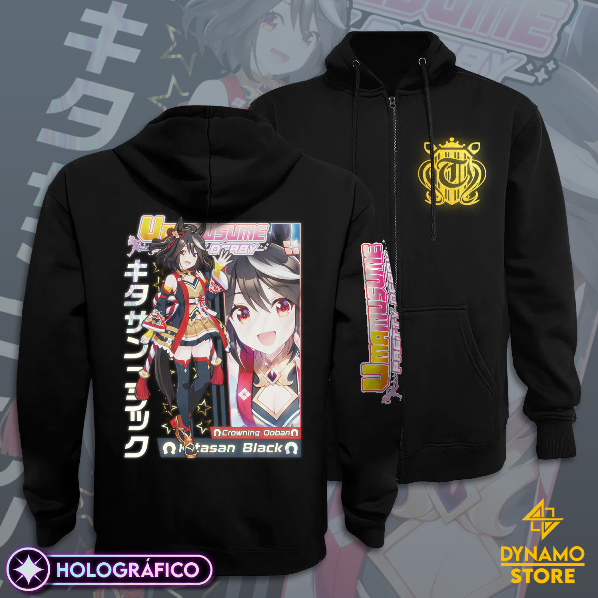 Kitasan Black - Umamusume Pretty Derby - Poleron Holográfica