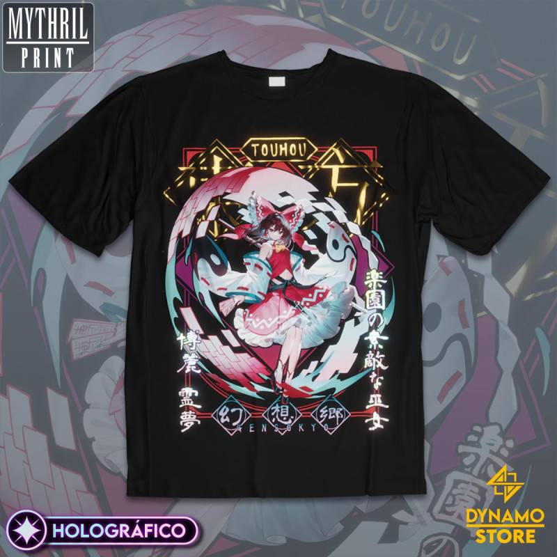 Reimu  Hakurei - Touhou - Polera Holográfica - MYTHRIL PRINT