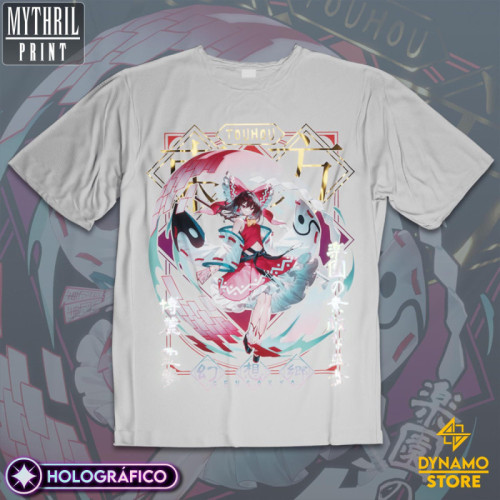 Reimu  Hakurei - Touhou - Polera Holográfica - MYTHRIL PRINT
