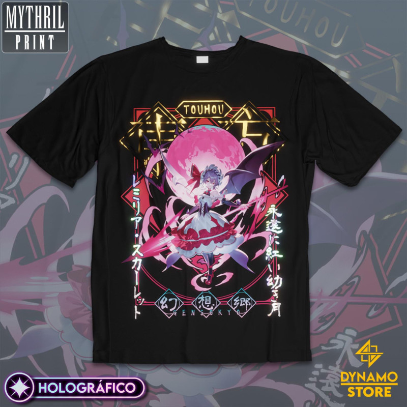 Remilia Scarlet - Touhou - Polera Holográfica - MYTHRIL PRINT