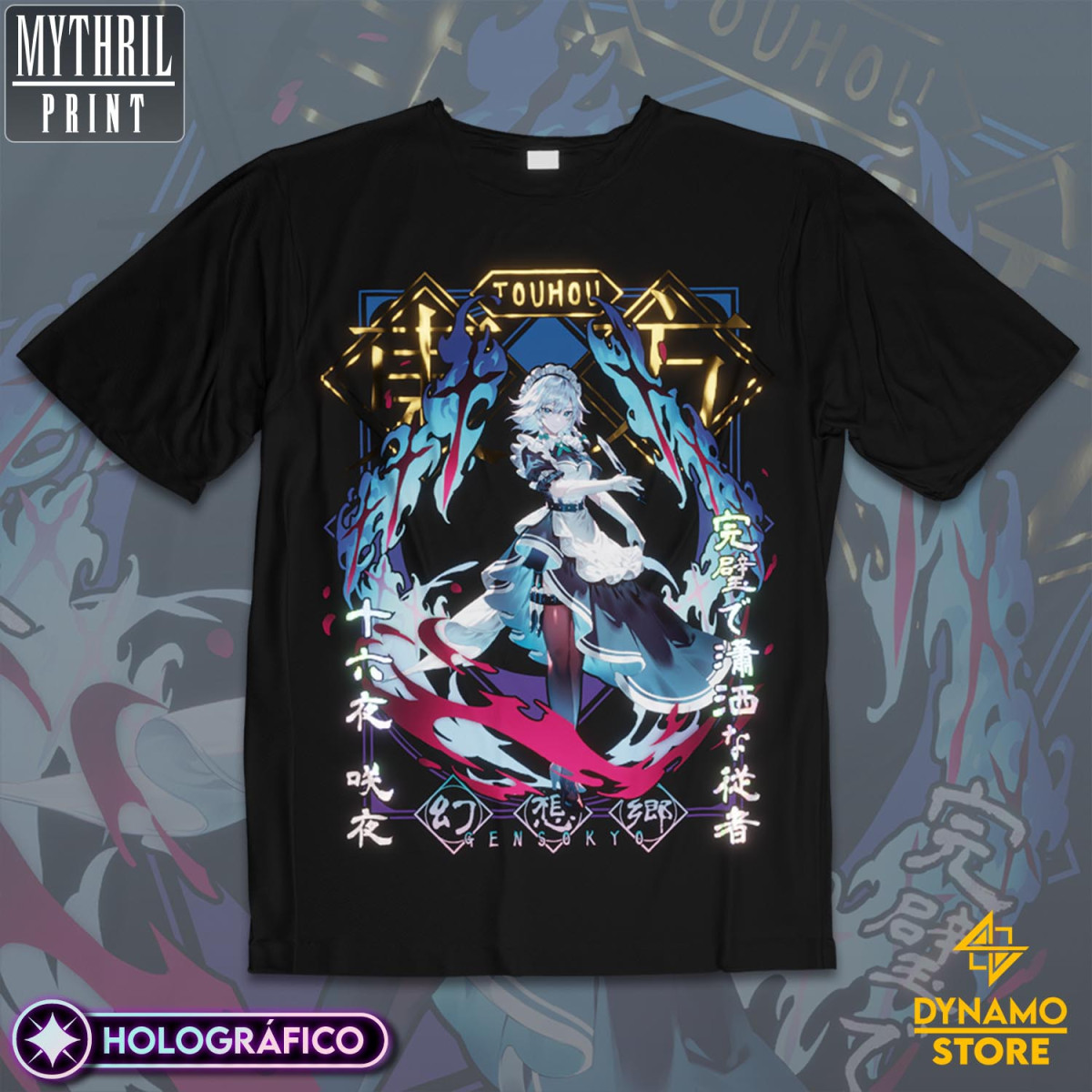 Sakuya Izayoi - Touhou - Polera Holográfica - MYTHRIL PRINT
