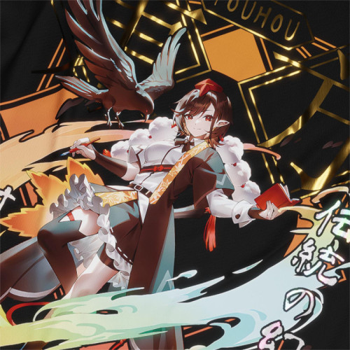 Shameimaru Aya - Touhou - Polera Holográfica - MYTHRIL PRINT