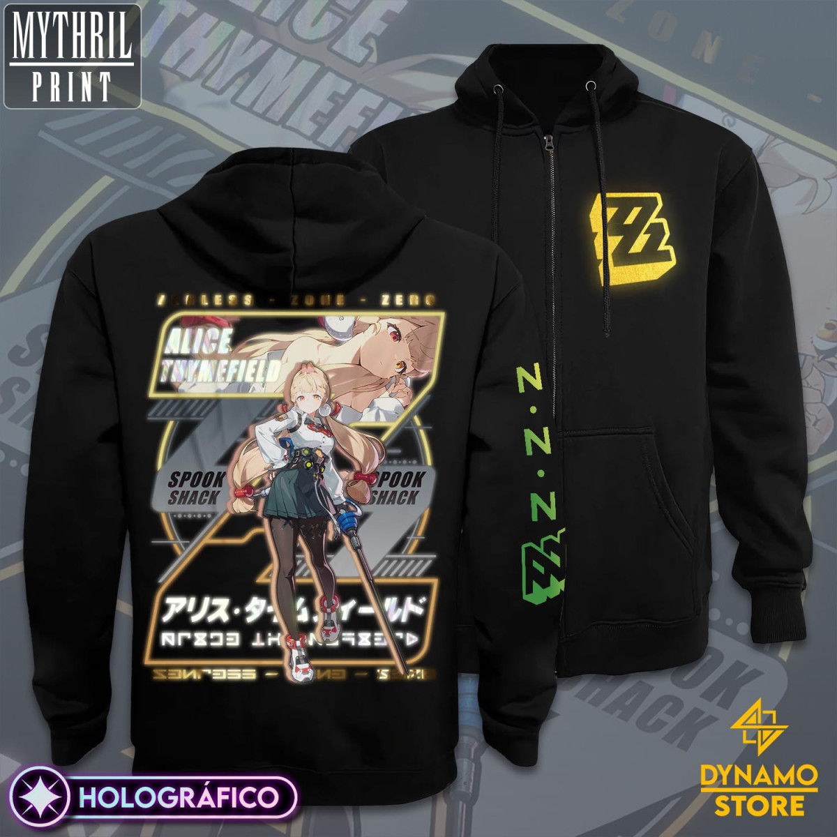 Alice Thymefield - Zenless Zone Zero - Poleron Holográfica - MYTHRIL PRINT