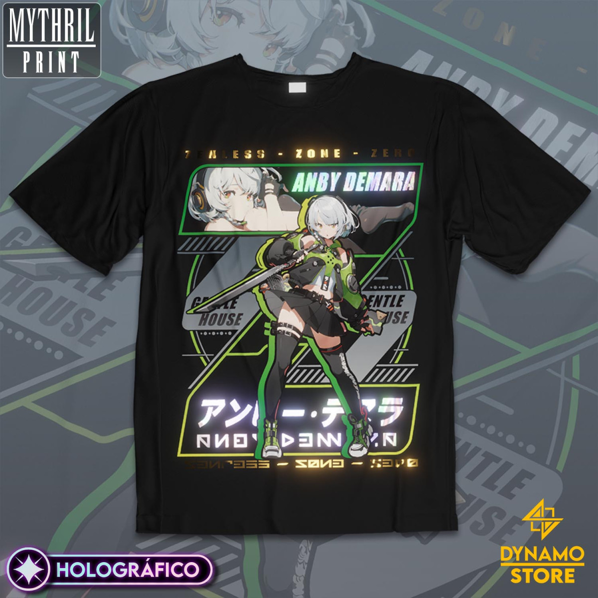 Anby Demara  - Zenless Zone Zero - Polera Holográfica - MYTHRIL PRINT