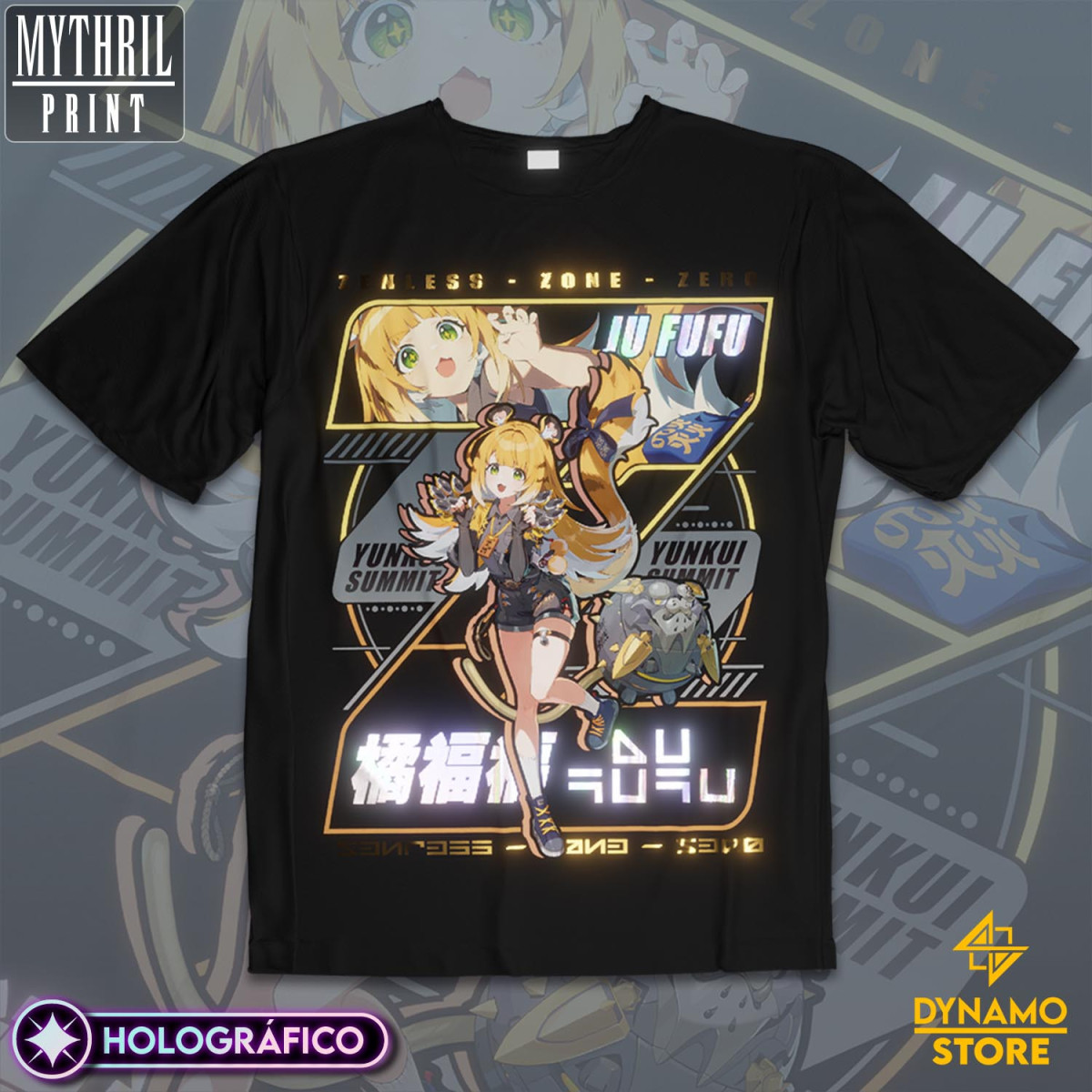 Ju Fufu  - Zenless Zone Zero - Polera Holográfica - MYTHRIL PRINT
