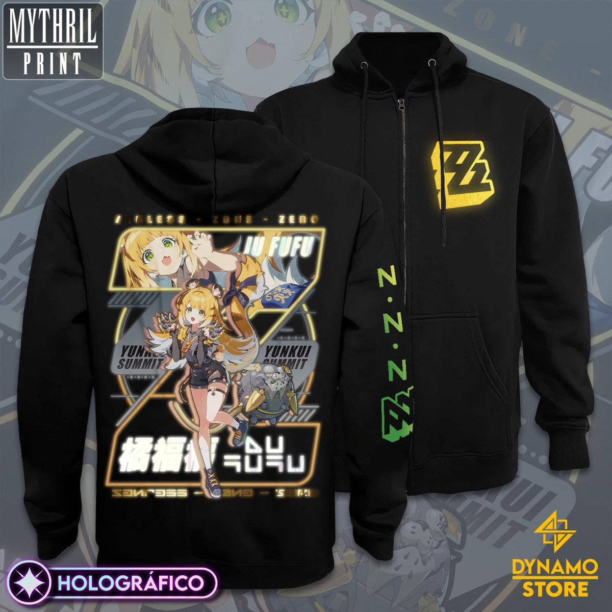 Ju Fufu  - Zenless Zone Zero - Poleron Holográfica - MYTHRIL PRINT
