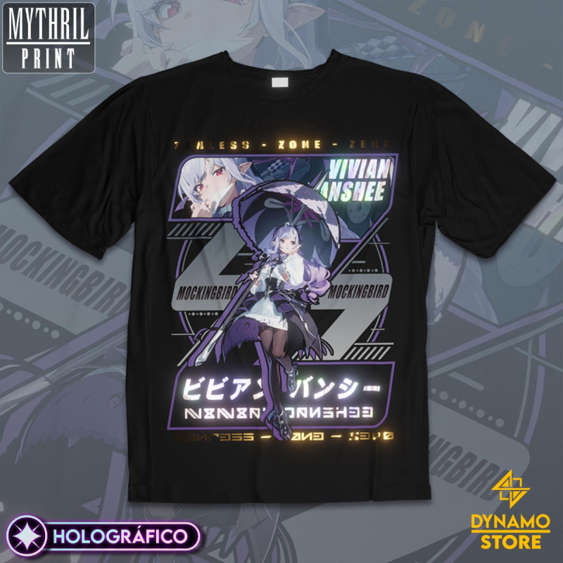 Vivian Banshee  - Zenless Zone Zero - Polera Holográfica - MYTHRIL PRINT