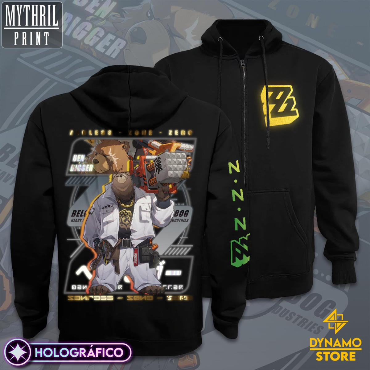 Ben Bigger  - Zenless Zone Zero - Poleron Holográfica - MYTHRIL PRINT