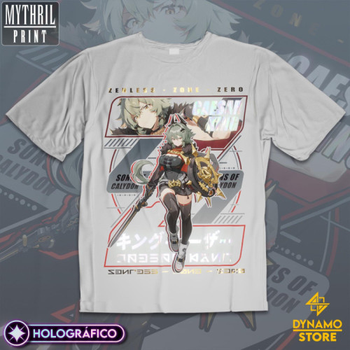 Caesar King - Zenless Zone Zero - Polera Holográfica - MYTHRIL PRINT