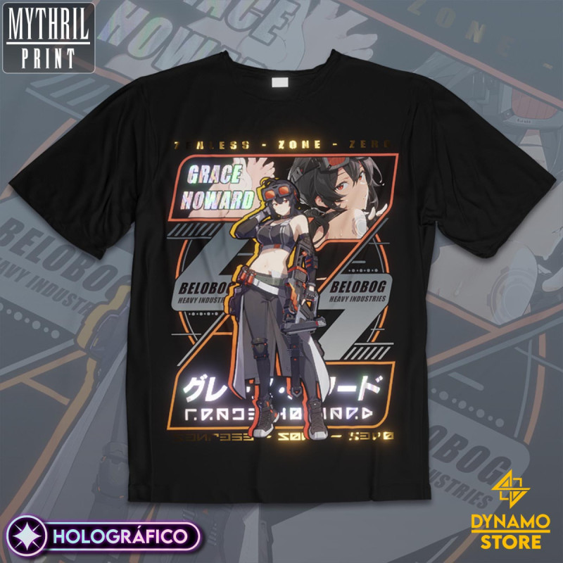 Grace Howard  - Zenless Zone Zero - Polera Holográfica - MYTHRIL PRINT