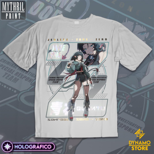 Jane Doe  - Zenless Zone Zero - Polera Holográfica - MYTHRIL PRINT