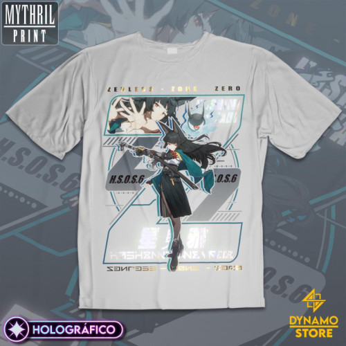 Hoshimi Miyabi - Zenless Zone Zero - Polera Holográfica - MYTHRIL PRINT