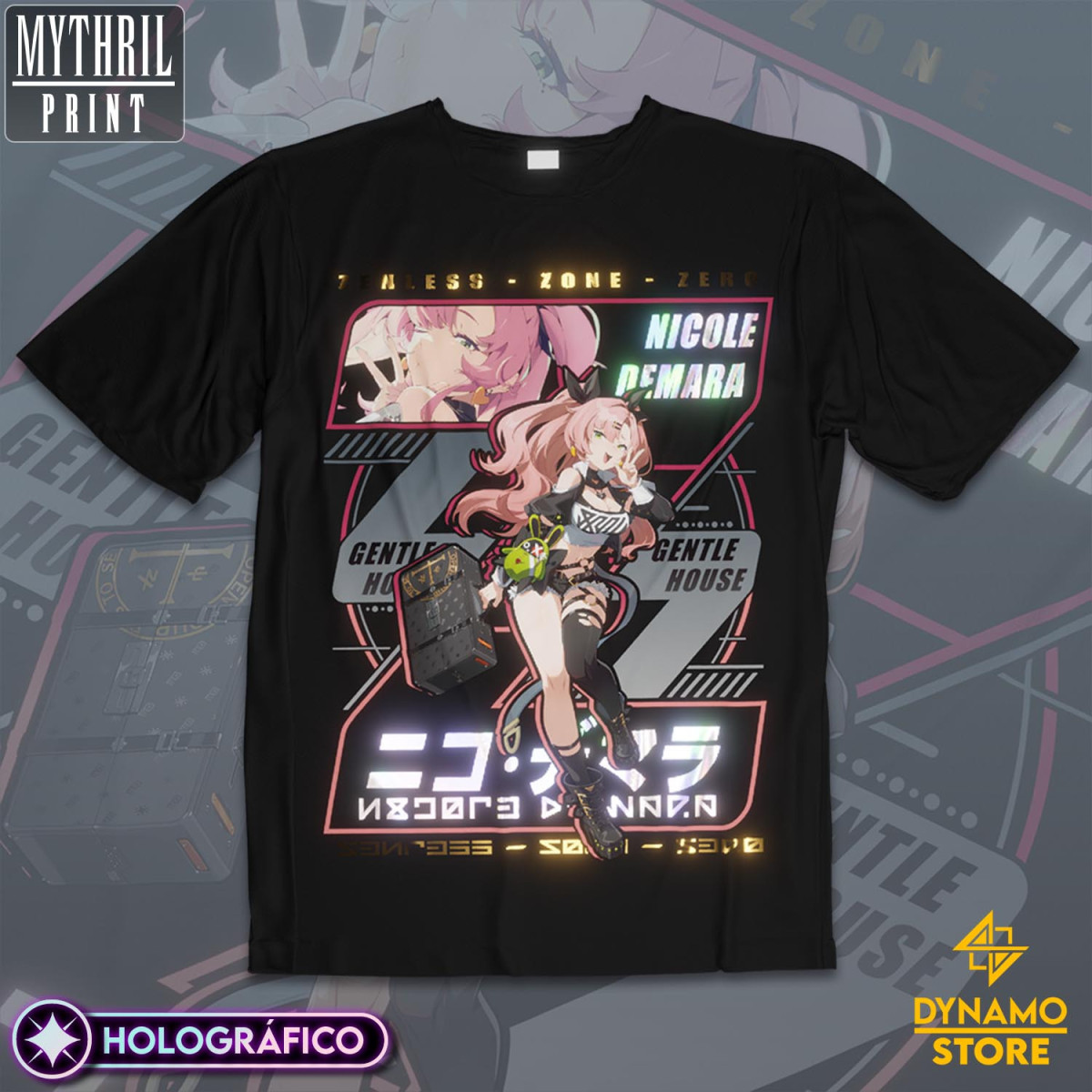 Nicole Demara  - Zenless Zone Zero - Polera Holográfica - MYTHRIL PRINT