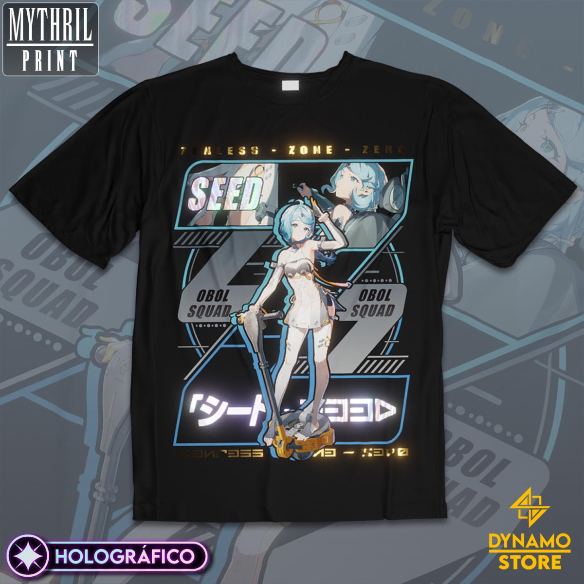 Seed  - Zenless Zone Zero - Polera Holográfica - MYTHRIL PRINT