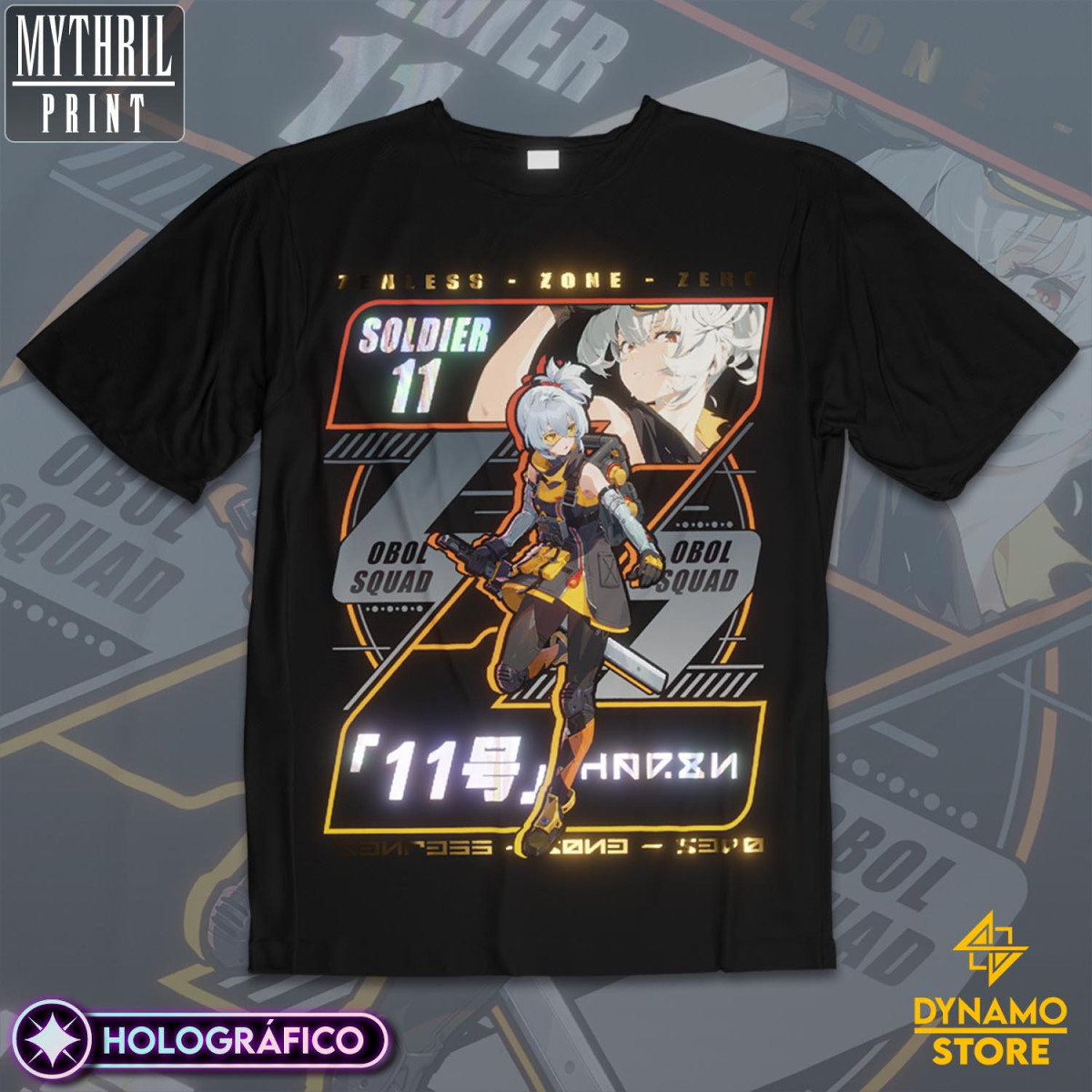 Soldier 11 - Zenless Zone Zero - Polera Holográfica - MYTHRIL PRINT