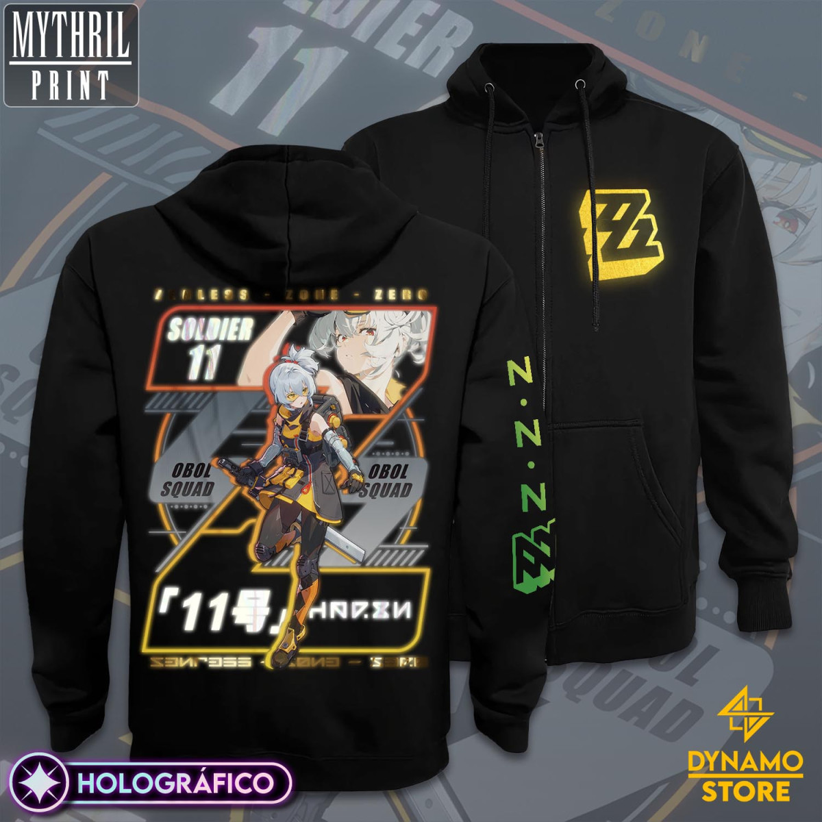 Soldier 11 - Zenless Zone Zero - Poleron Holográfica - MYTHRIL PRINT