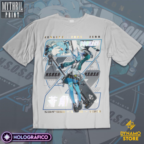 Soukaku - Zenless Zone Zero - Polera Holográfica - MYTHRIL PRINT
