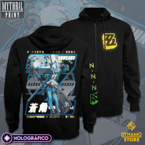 Soukaku - Zenless Zone Zero - Poleron Holográfica - MYTHRIL PRINT