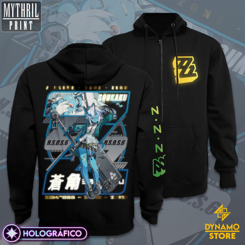 Soukaku - Zenless Zone Zero - Poleron Holográfica - MYTHRIL PRINT