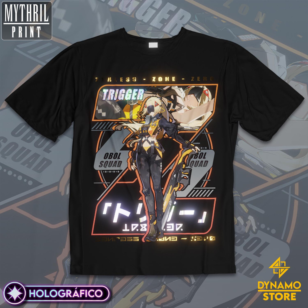Trigger - Zenless Zone Zero - Polera Holográfica - MYTHRIL PRINT