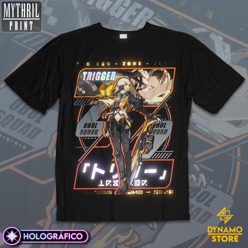 Trigger - Zenless Zone Zero - Polera Holográfica - MYTHRIL PRINT
