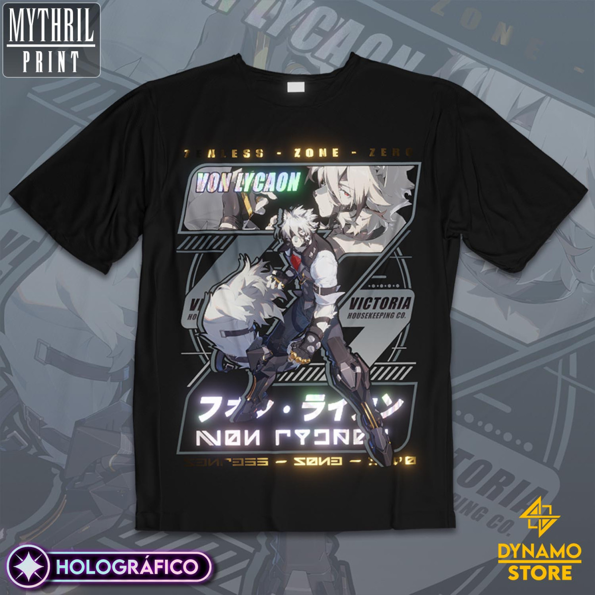 Von Lycaon - Zenless Zone Zero - Polera Holográfica - MYTHRIL PRINT