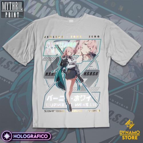 Tsukishiro Yanagi - Zenless Zone Zero - Polera Holográfica - MYTHRIL PRINT