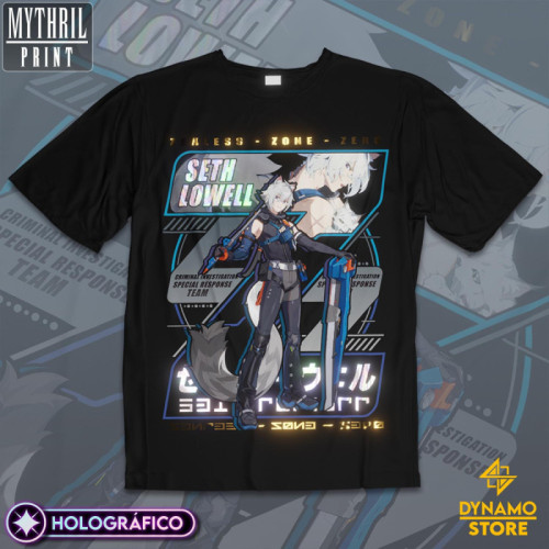 Seth  - Zenless Zone Zero - Polera Holográfica - MYTHRIL PRINT