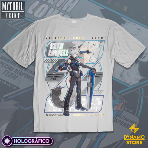 Seth  - Zenless Zone Zero - Polera Holográfica - MYTHRIL PRINT