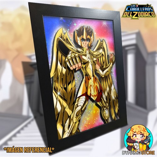 Aioros de Sagitario Saint Seiya - Cuadro 3D