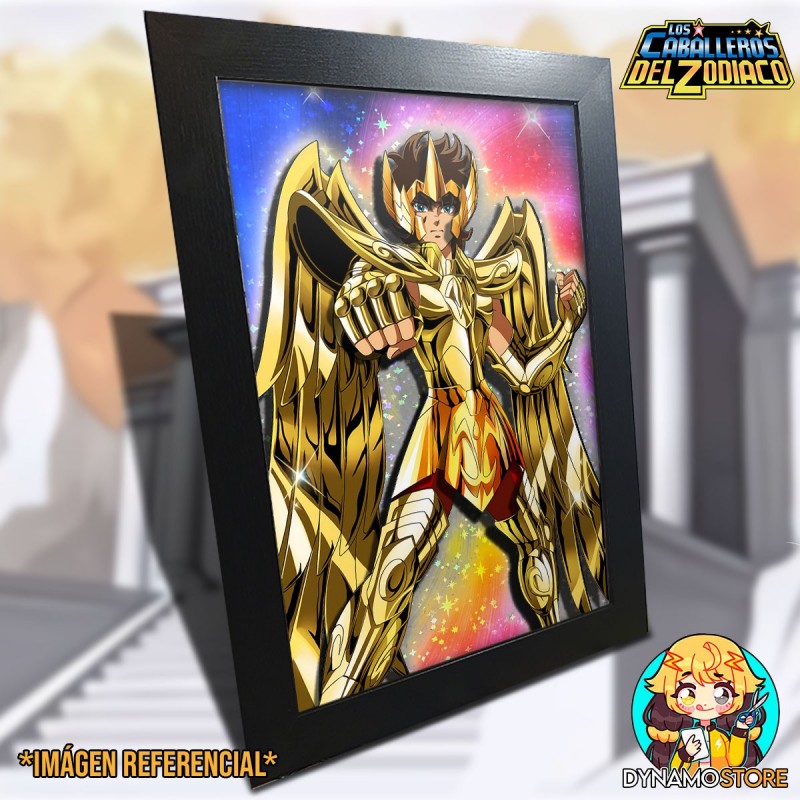 Aioros de Sagitario Saint Seiya - Cuadro 3D